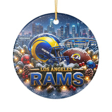 Load image into Gallery viewer, Los Angeles Rams Christmas Holiday Ornament Sublimated Ceramic