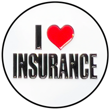 Load image into Gallery viewer, I LOVE INSURANCE Agent Lapel Pin with heart shaped pin clasps Flo Progressive GL15-008 P-250