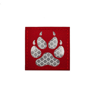White On Orange K9 Canine Paw Hook and Loop Morale IR Patch Army Navy USMC Air Force LEO Ships Free In The USA PAT-820