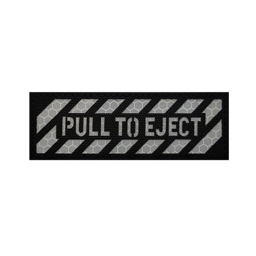 Pull To Eject IR Reflective Hook And Loop Tactical Morale Patch Ship Free In The USA PAT-791