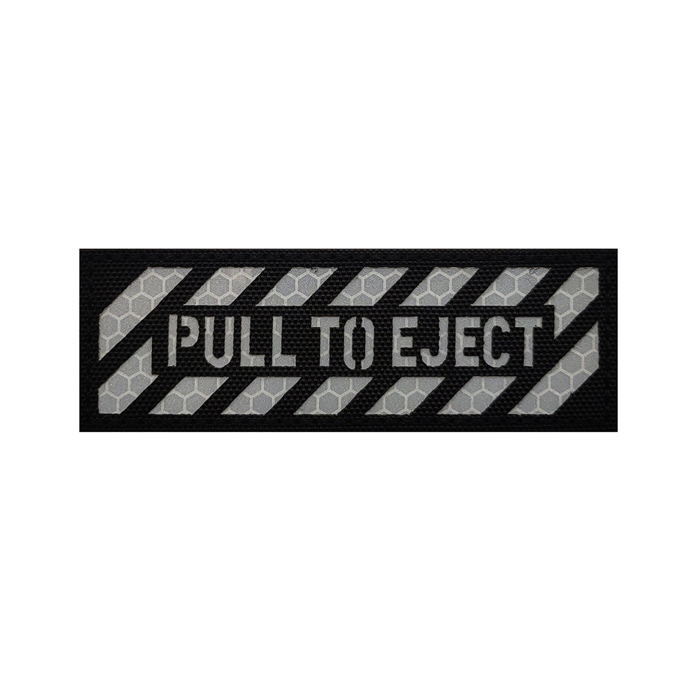 Pull To Eject IR Reflective Hook And Loop Tactical Morale Patch Ship Free In The USA PAT-791