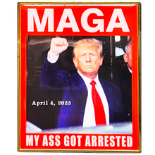 Load image into Gallery viewer, President Donald J. Trump MAGA Arrest Fingerprint Card Challenge Coin GL12-005