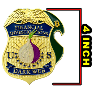 HSI FBI CIA DEA Financial Crimes Investigations Dark Web Challenge Coin Bottle Opener Tor Browser Crypto BL1-02