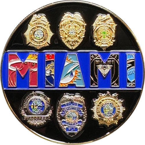 FDLE Miami-Dade Miami FHP Sunrise Fort Lauderdale Florida Police Challenge Coin BL11-018