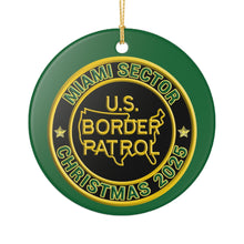 Load image into Gallery viewer, MIAMI SECTOR BORDER PATROL BPA 3" CERAMIC CHRISTMAS ORNAMENT  MADE IN THE USA SHIPS FROM USA