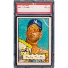 Load image into Gallery viewer, 1952 Topps Mickey Mantle PSA 2 Autographed back Rookie Lapel Pin PBX-007-A P-239