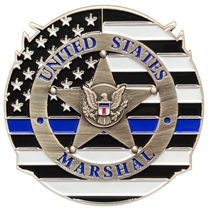 USMS US Marshall Service Thin Blue Line Negotiator Challenge Coin GL13-003