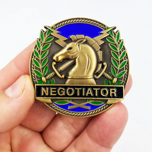 Load image into Gallery viewer, FAM Federal Air Marshal Thin Blue Line Negotiator Challenge Coin GL13-004