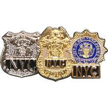 Load image into Gallery viewer, NYPD Officer Sergeant Detective Lapel Pin dual plated 3D top quality GL15-001 P-230A