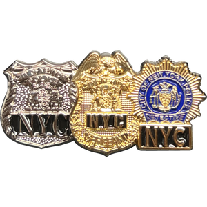 NYPD Officer Sergeant Detective Lapel Pin dual plated 3D top quality GL15-001 P-230A