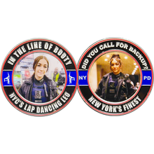 Load image into Gallery viewer, NYPD Lap Dance in the Line of Booty Police Challenge Coin GL15-004