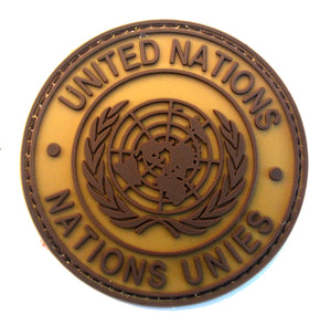 United Nations 3" PVC Hook and Loop PatchShips Free From The USA PAT-833 834C 835B