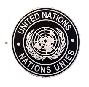 United Nations 3" PVC Hook and Loop PatchShips Free From The USA PAT-833 834C 835B