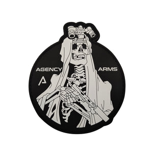 Agency Night Vision Arms Skeleton Glow In The Dark PVC  Hook and Loop Morale Patch Army Navy USMC Air Force LEO Ships Free Fron The USA PAT-841