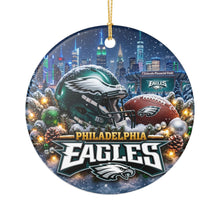 Load image into Gallery viewer, Philadelphia Eagles Christmas Holiday Ornament Sublimated Ceramic