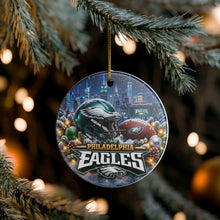 Load image into Gallery viewer, Philadelphia Eagles Christmas Holiday Ornament Sublimated Ceramic