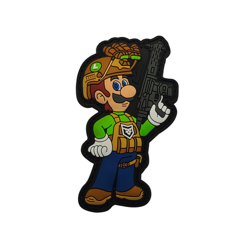 Night Vision Luigi Kitted Brothers Super PVC Hook and Loop Tactical Morale Patch Ships Free In The USA PAT-928