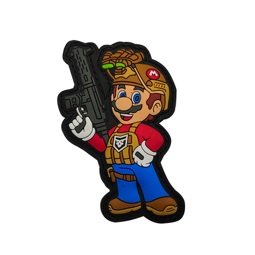 Night Vision Mario Kitted Brothers Super PVC Hook and Loop Tactical Morale Patch Ships Free In The USA PAT-938