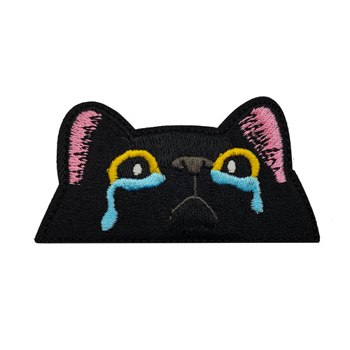 Kitty Crying Cat  Hook and Loop Tactical Morale Patch Free Shipping In The USA Ships From The USA