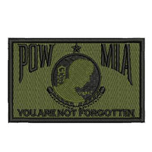 Load image into Gallery viewer, POW MIA Military ARMY NAVY AIRFORCE MARINES USCG Tactical Hook and Loop Morale Patch Ships Free In The USA Ships From The USA