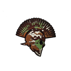 Camo Skull Spartan Hook and Loop Morale Patch FREE USA SHIPPING SHIPS FROM USA