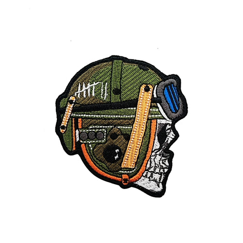 Vintage Fighter Pilot Skull Hook and Loop Morale Patch FREE USA SHIPPING SHIPS FROM USA PAT-957
