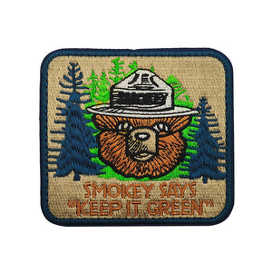Smokey Bear Keep It Green 420 Hook Loop Tactical Morale Embroidered Patch Hook and Loop Tactical Morale Patch Free USA Shipping PAT-962