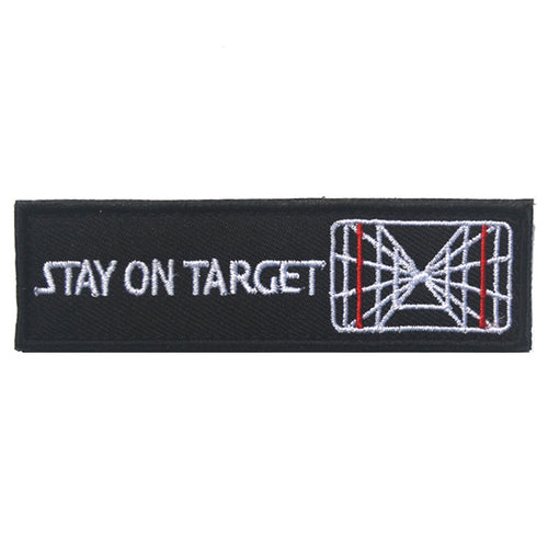 Star Rebel Death Wars Stay On target Targeting Computer Hook and Loop Morale Patch Army Navy USMC Air Force LEO Ships Free In The USA Ships From The USA PAT-550