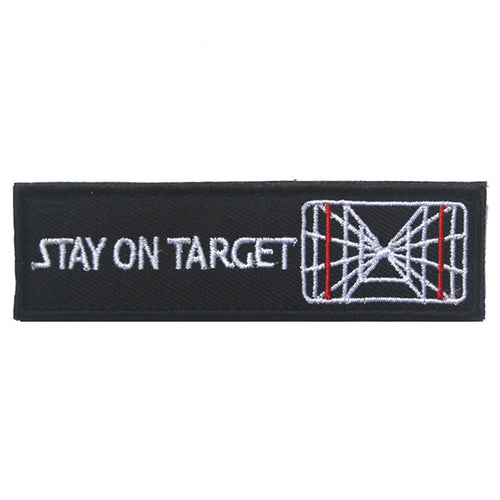 Star Rebel Death Wars Stay On target Targeting Computer Hook and Loop Morale Patch Army Navy USMC Air Force LEO Ships Free In The USA Ships From The USA