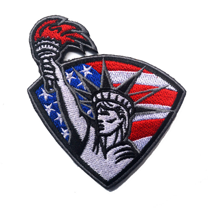 USA Flag Statue of Liberty Freedom Tactical Hook and Loop Morale Patch Ships Free In The USA Ships From The USA