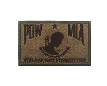 Load image into Gallery viewer, POW MIA Military ARMY NAVY AIRFORCE MARINES USCG Tactical Hook and Loop Morale Patch Ships Free In The USA Ships From The USA