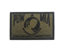 Load image into Gallery viewer, POW MIA Military ARMY NAVY AIRFORCE MARINES USCG Tactical Hook and Loop Morale Patch Ships Free In The USA Ships From The USA