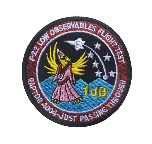 F-22 Raptor Low Observables Flight Test Tactical Hook and Loop Morale Patch Ships Free In The USA Ships From The USA PAT-979