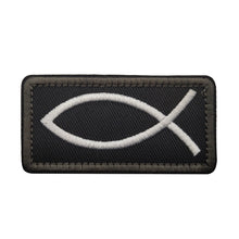Load image into Gallery viewer, Ichthys Christian Fish Symbol Patch Jesus Christianity Tactical Hook and Loop Morale Patch Ships From The USA Ships Free In The USA PAT-970/A/B/C/D/E/F