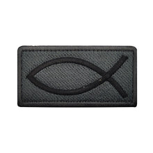 Load image into Gallery viewer, Ichthys Christian Fish Symbol Patch Jesus Christianity Tactical Hook and Loop Morale Patch Ships From The USA Ships Free In The USA PAT-970/A/B/C/D/E/F
