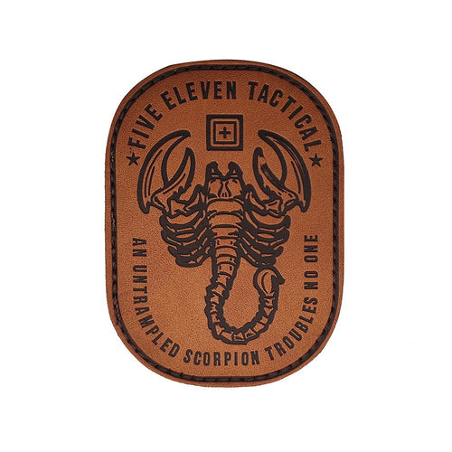 Untrampled Scorpion Leather Hook and Loop Tactical Morale Patch Ships Free In The USA PAT-953