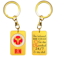 Load image into Gallery viewer, Registered Nurse RN She Believed She Could So She Did Keychain GL14-005 KC-050