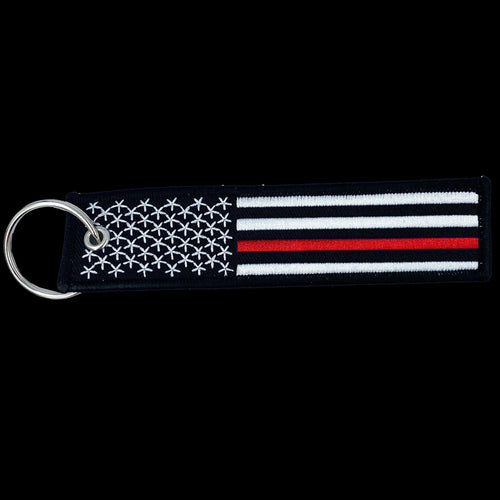 Thin Red Line Fire Fighter Fireman Firefighter Fire Department Flag First Responder Keychain or Luggage Tag or zipper pull CL-TT LKC-02A