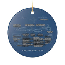 Load image into Gallery viewer, Rockwell B-1B Lancer Blueprint Christmas Holiday Ornament Sublimated Ceramic