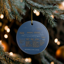 Load image into Gallery viewer, Rockwell B-1B Lancer Blueprint Christmas Holiday Ornament Sublimated Ceramic