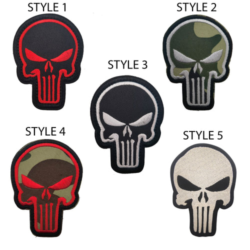Skull Military Hook and Loop Tactical Morale Patch Ships Free From The USA PAT-761 A-D