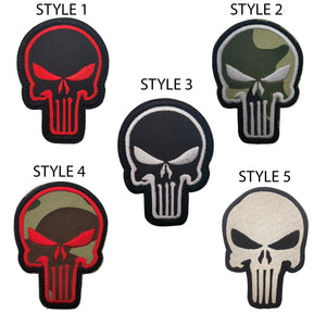 Skull Military Hook and Loop Tactical Morale Patch Ships Free From The USA PAT-761 A-D