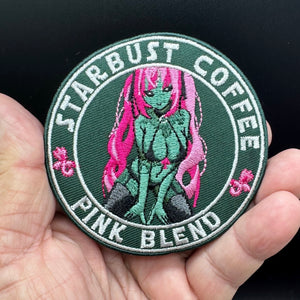 Parody Sexy Fantasy Starbust Coffee Pink Blend 3" Hook and Loop Embroidered Patch Ships FREE in the USA PAT-888