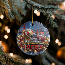 Load image into Gallery viewer, San Francisco 49ers Niners Christmas Holiday Ornament Sublimated Ceramic
