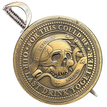 Load image into Gallery viewer, Goonies Never Say Die One Eyed Willy Shield with removable Sword Challenge Coin Set BL17-019