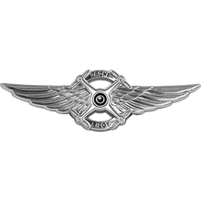 Load image into Gallery viewer, Full size Silver UAS FAA Commercial Drone Pilot Wings pin BL4-018 P-232