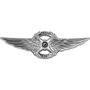 Full size Silver UAS FAA Commercial Drone Pilot Wings pin BL4-018 P-232