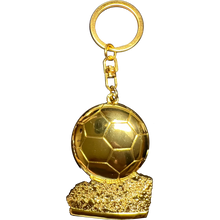 Load image into Gallery viewer, Golden Soccer Ball Trophy Keychain GL14-008