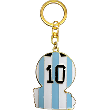 Load image into Gallery viewer, Golden Soccer Ball Trophy Keychain GL14-008