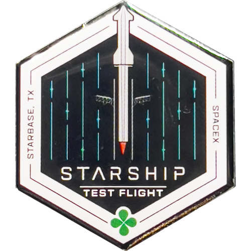 SpaceX Starship Orbital Test Flight Mission Starbase Pin Texas Elon Musk PBX-007-E P-241